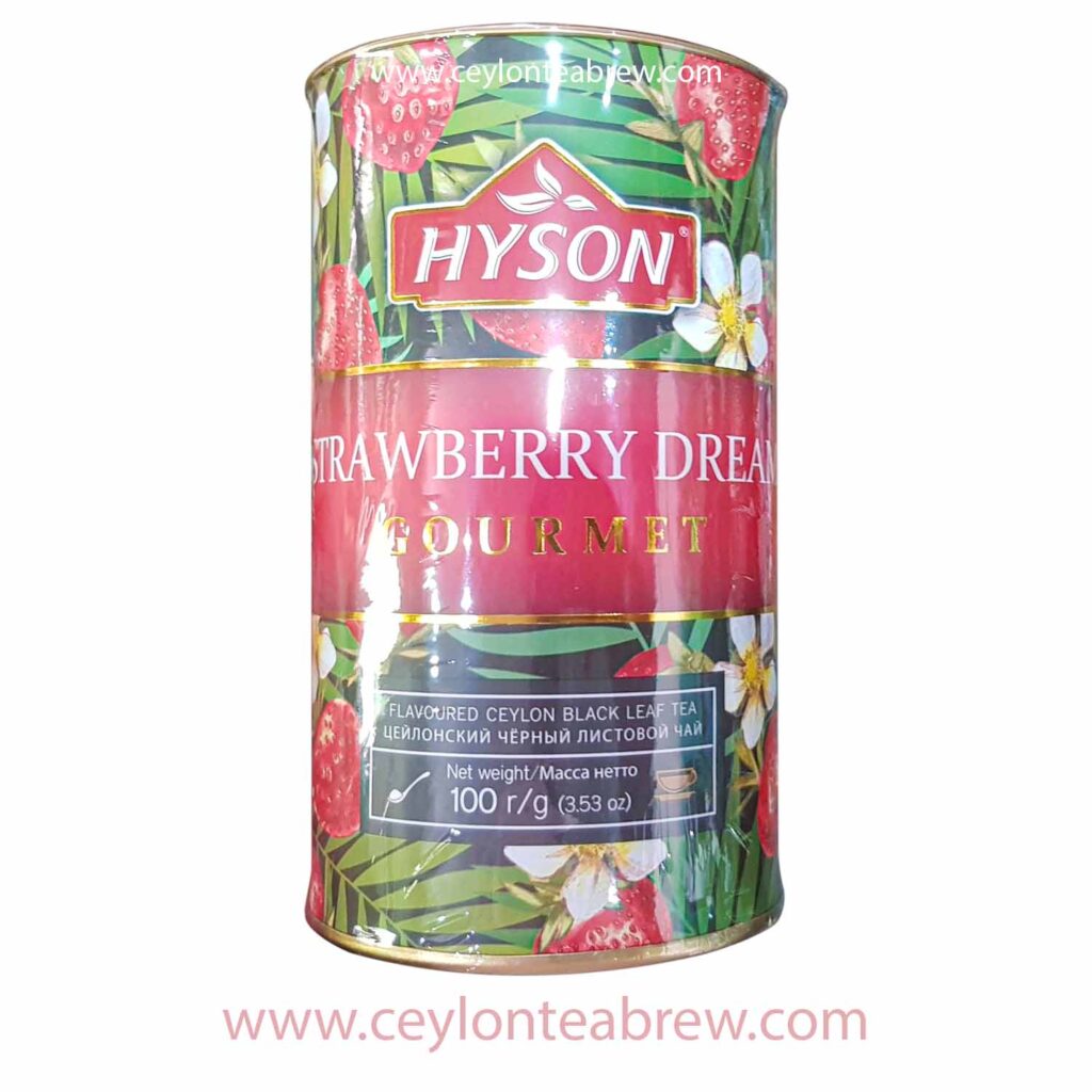 Hyson Ceyon black tea with strawberry gourmet leaf tea 1