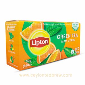 Lipton Ceylon green tea bags with citrus flavor taste 1