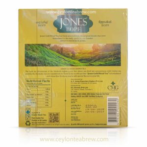 jones Ceylon BOPF gold blend dimbula high grown tea 100 bags 1