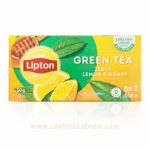 Lipton Ceylon green tea with Zesty lemon and honey flavored tea bags 1