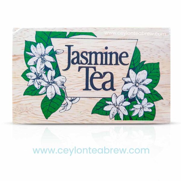 Mlesna Ceylon loose leaf tea with Jasmine in wooden box 1