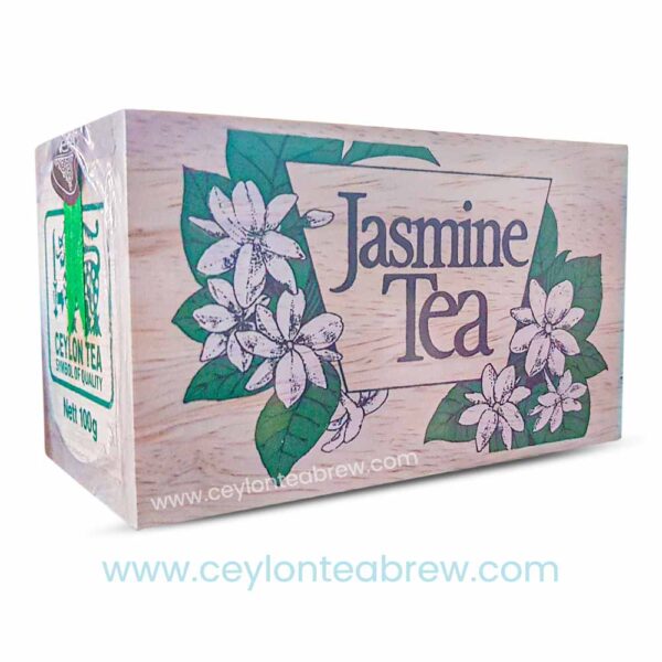 Mlesna Ceylon loose leaf tea with Jasmine in wooden box 1