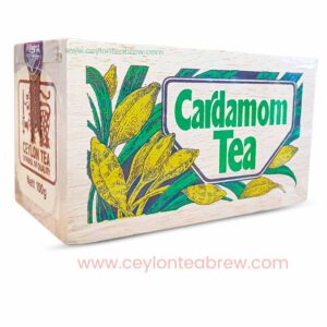 Mlesna Ceylon loose leaf tea with cardamom extracts in wooden box