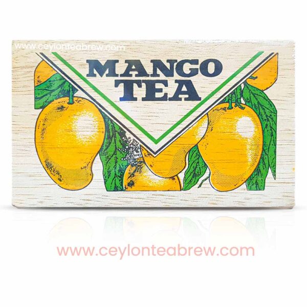 Mlesna Ceylon loose leaf tea with mango flavor in wooden box 2