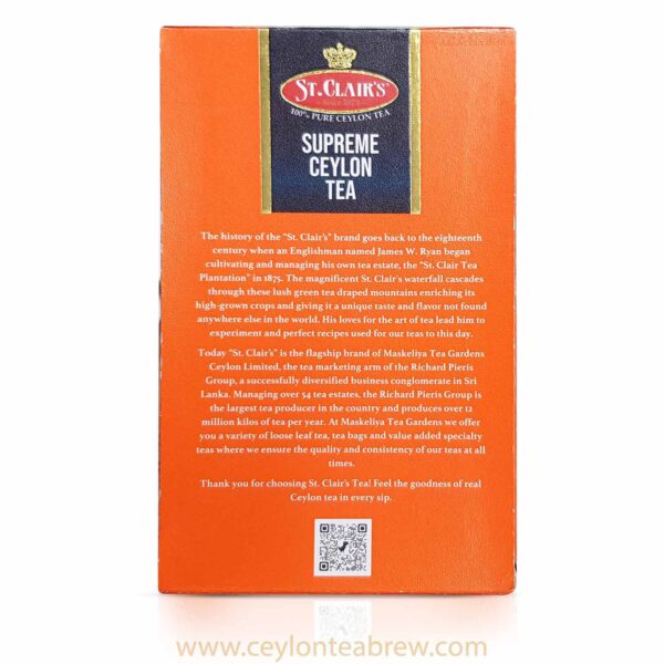 St. Clair's Ceylon Supreme tea bags