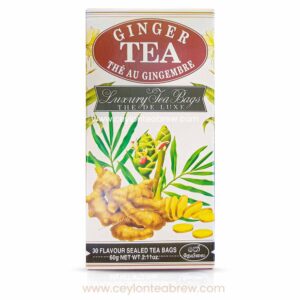 Mlesna Ceylon Black luxury tea bags with real ginger flavor