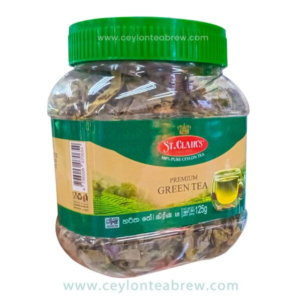 St. clair's ceylon pure premium green large leaf tea in jar