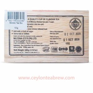 Mlesna Ceylon loose leaf tea with Banana extracts in wooden box