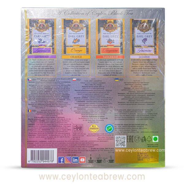 Basilur Ceylon black tea earl grey assorted tea bags